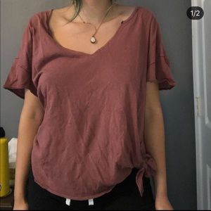 V neck free people top